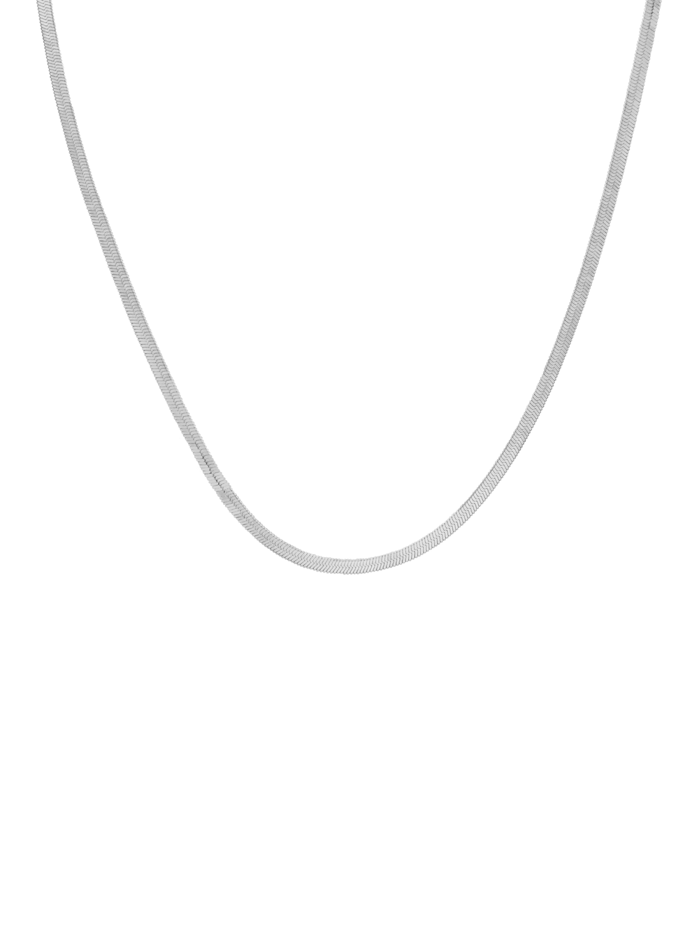 Cadena Plateada Planchada 2 mm