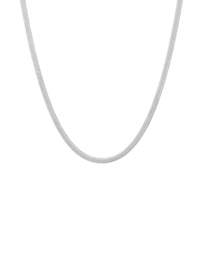 Cadena Plateada Planchada 3 mm