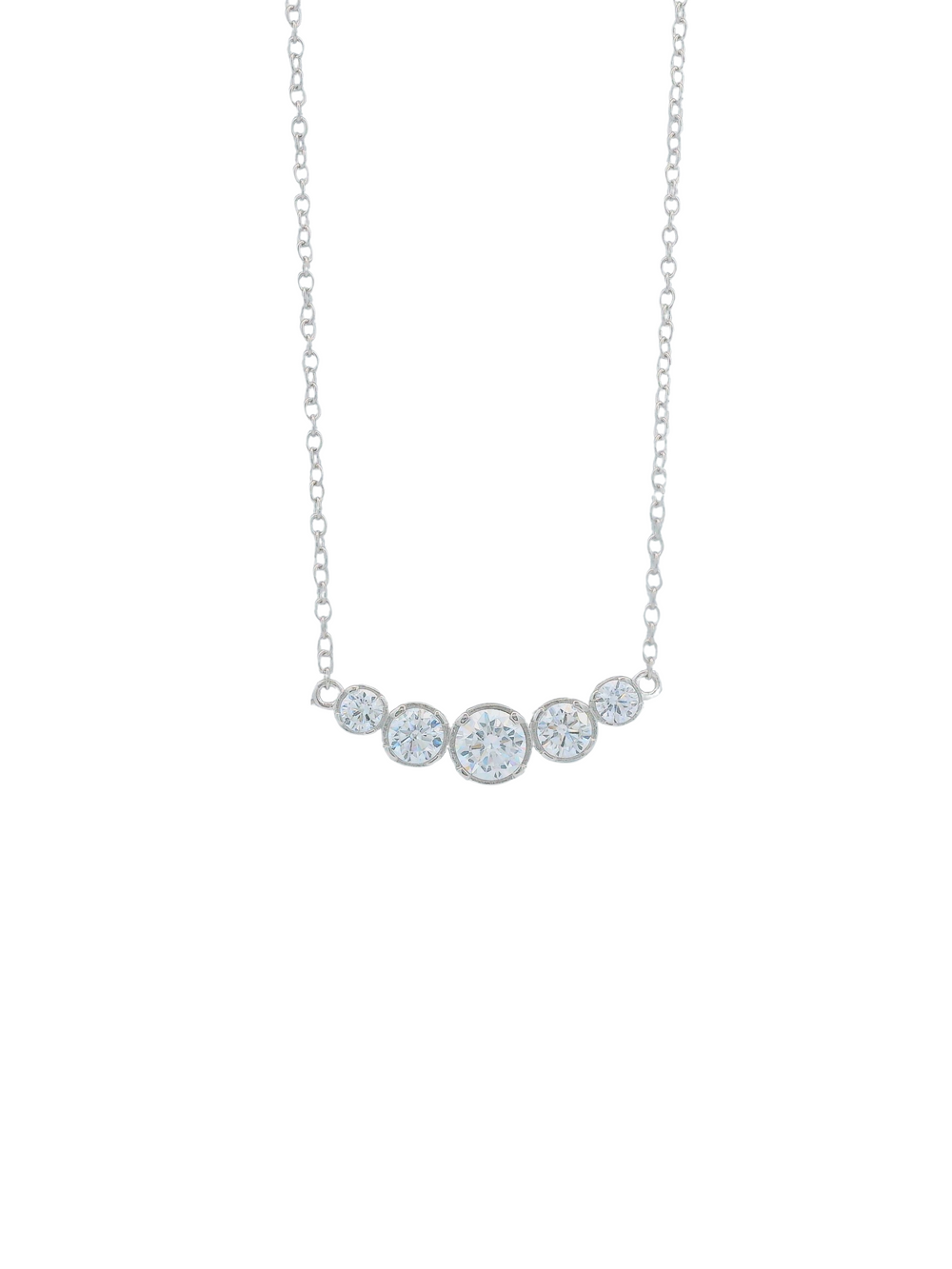 Collar Curva Cinco Zirconias