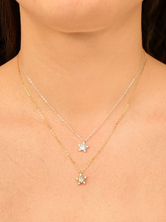 Collar Con Dije Estrella Zirconia