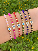 Pulsera Con Ojito Celeste
