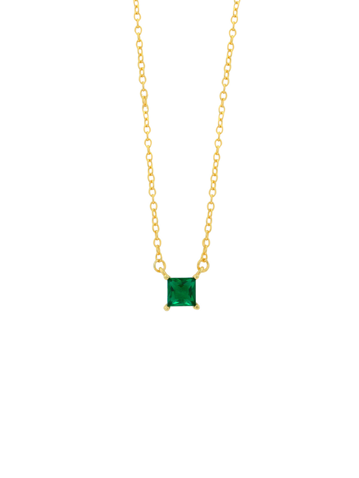 Collar Con Piedra Rectangular