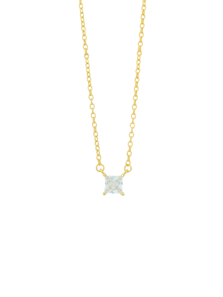 Collar Con Piedra Rectangular