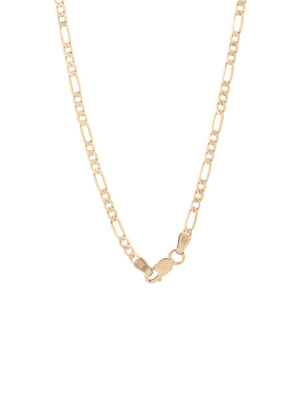 Cadena Eslabon Figaro Con Textura Oro 14k