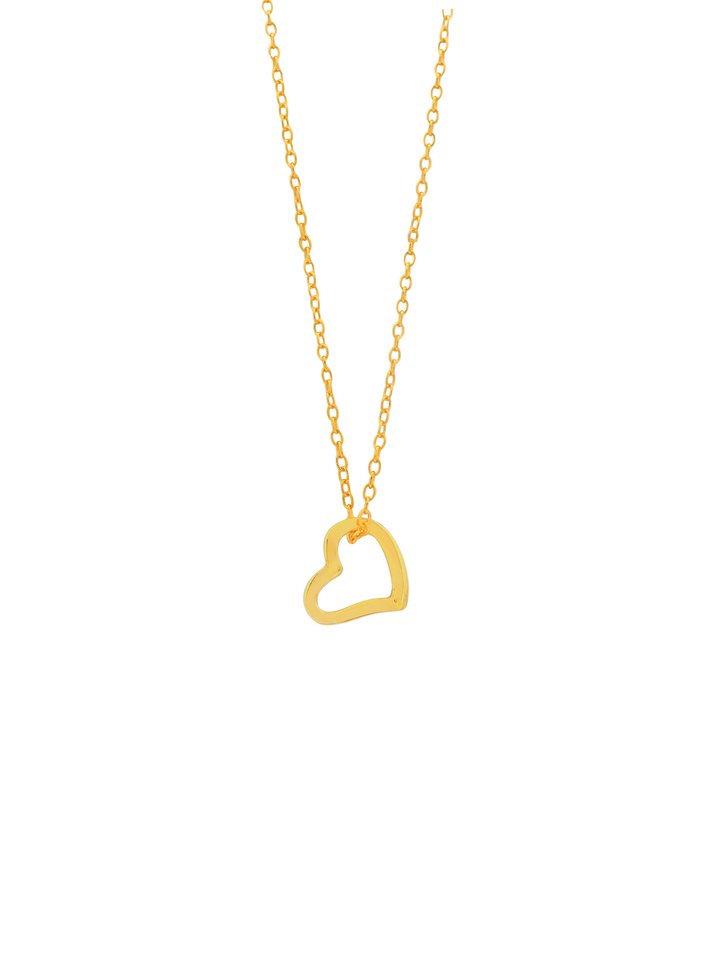 Collar Con Dije Contorno Corazon