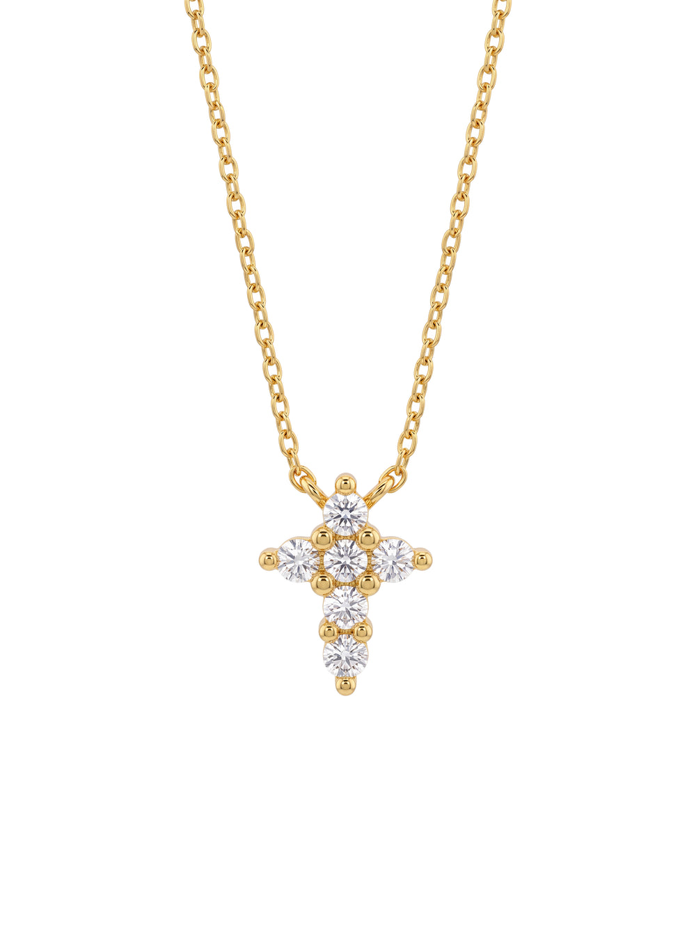Collar Con Cruz Zirconias