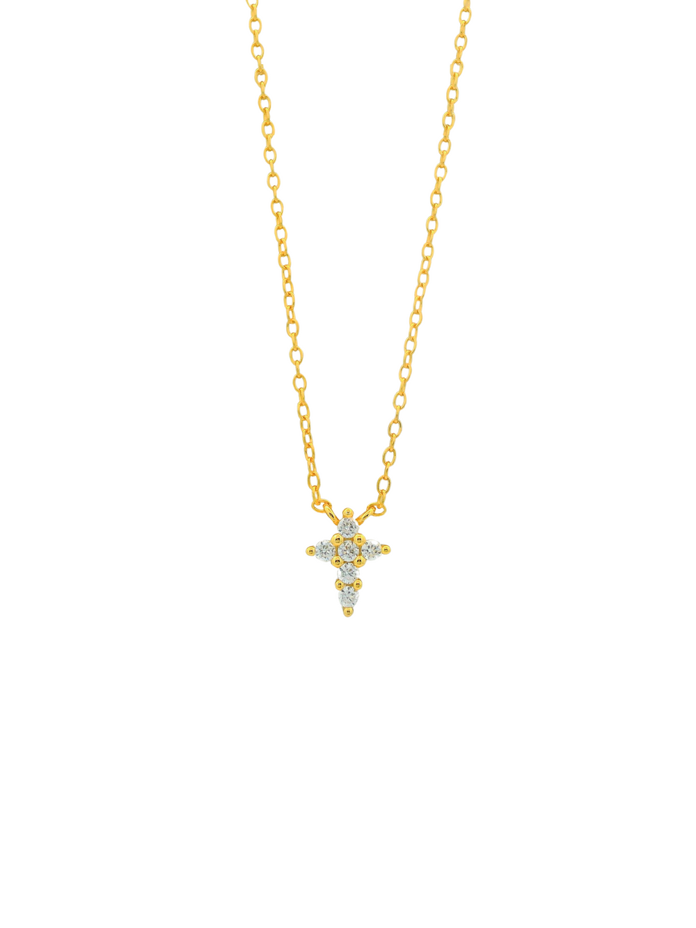 Collar Con Cruz Zirconias