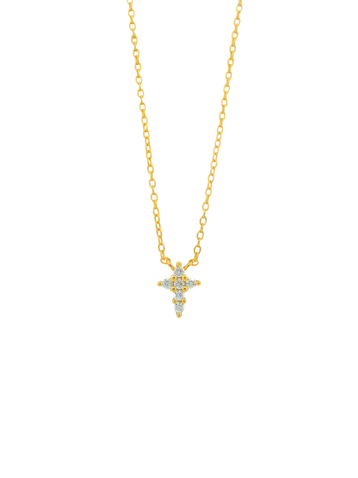 Collar Con Cruz Zirconias