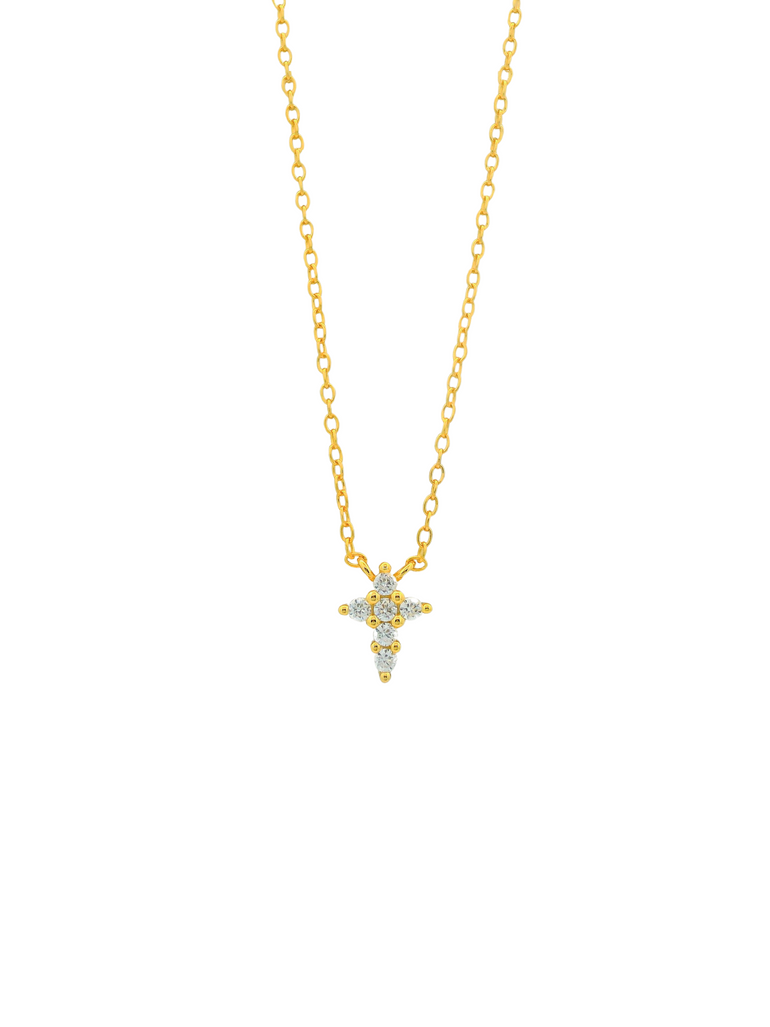 Collar Con Cruz Zirconias