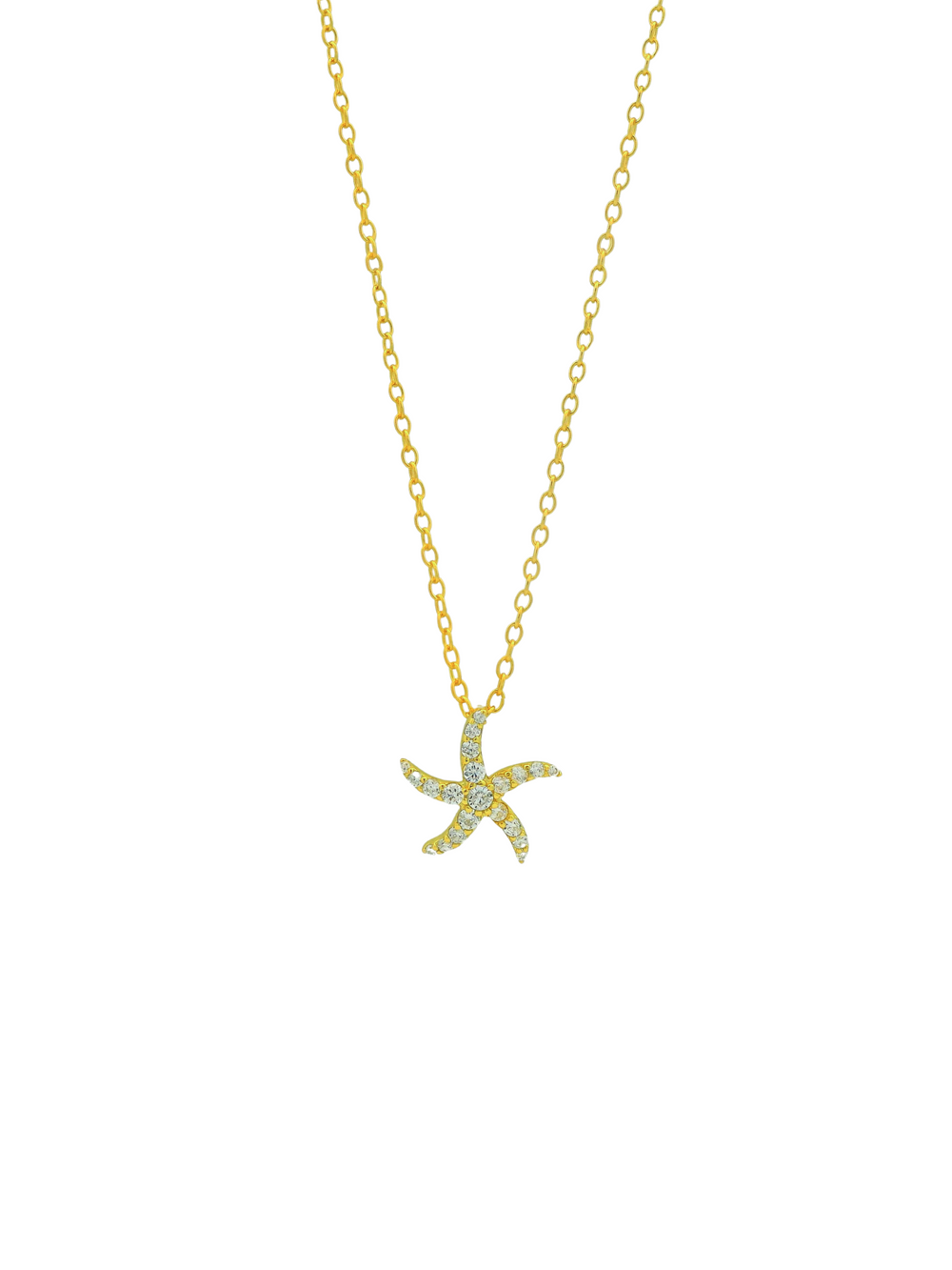 Collar Con Estrella de Mar Zirconias