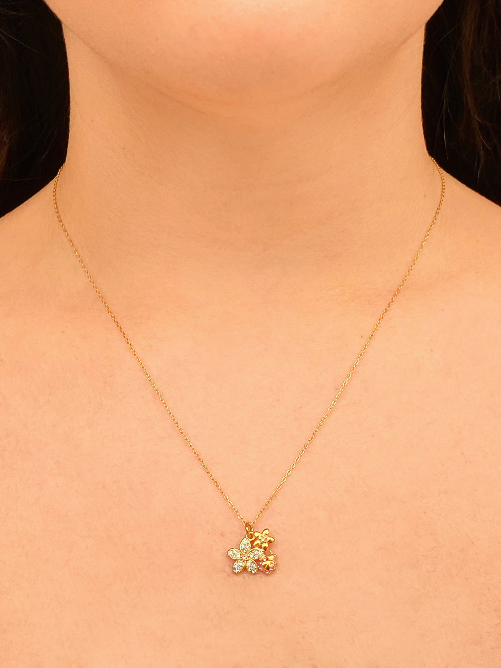 Collar Dije Flores y Catarina