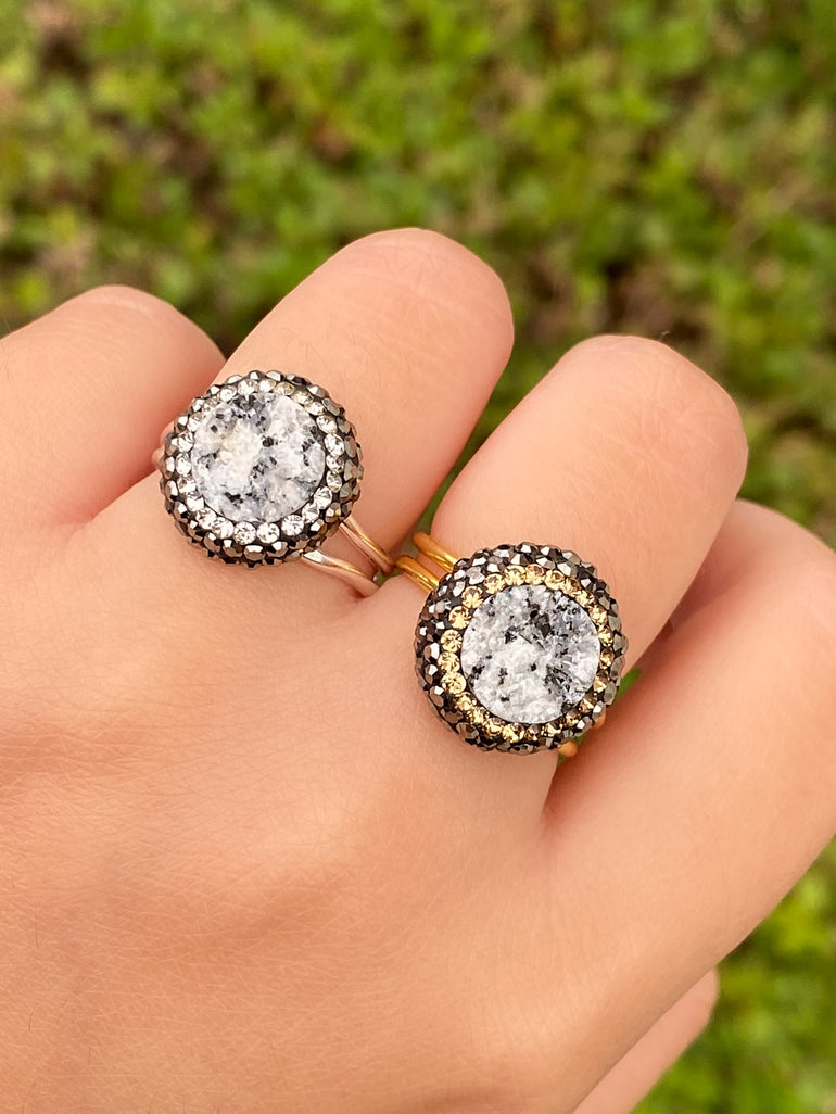 Anillo Con Piedra Jaspe Negra