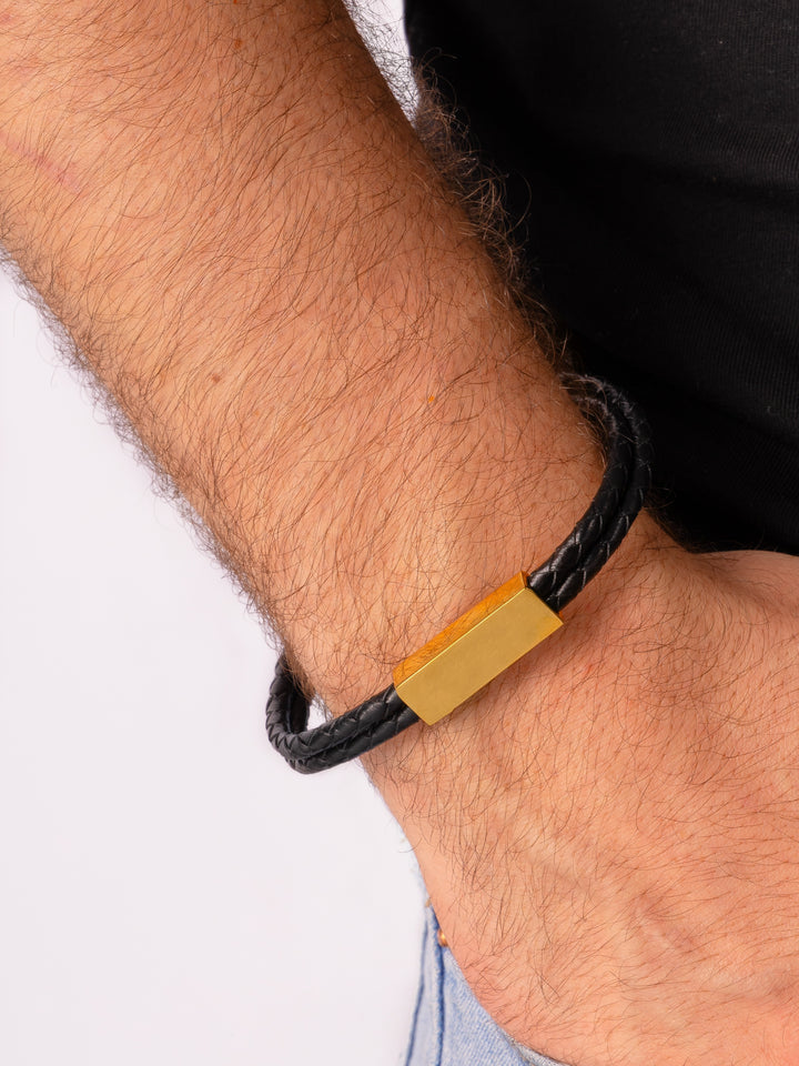 Brazalete Doble Con Placa