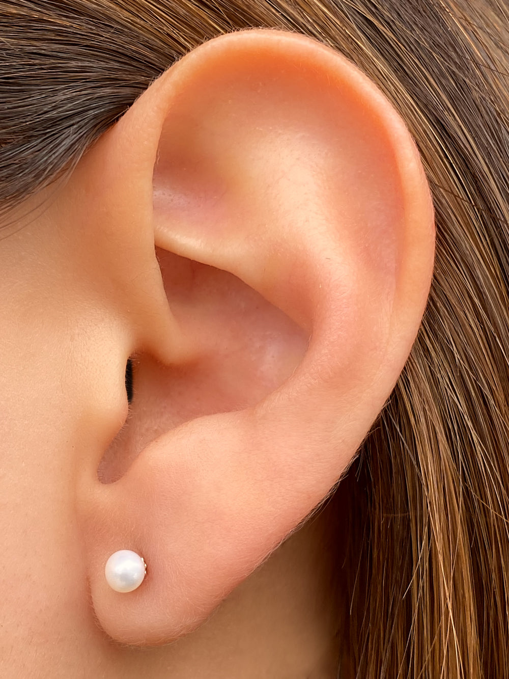 Broquel Perla Oro 14k