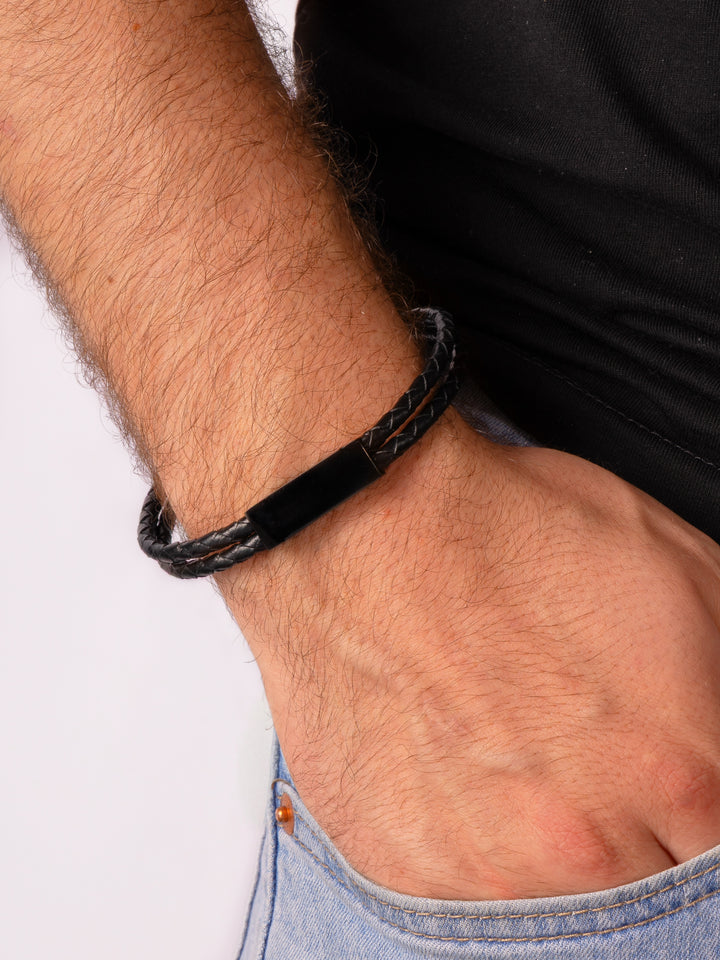 Brazalete Doble Con Placa