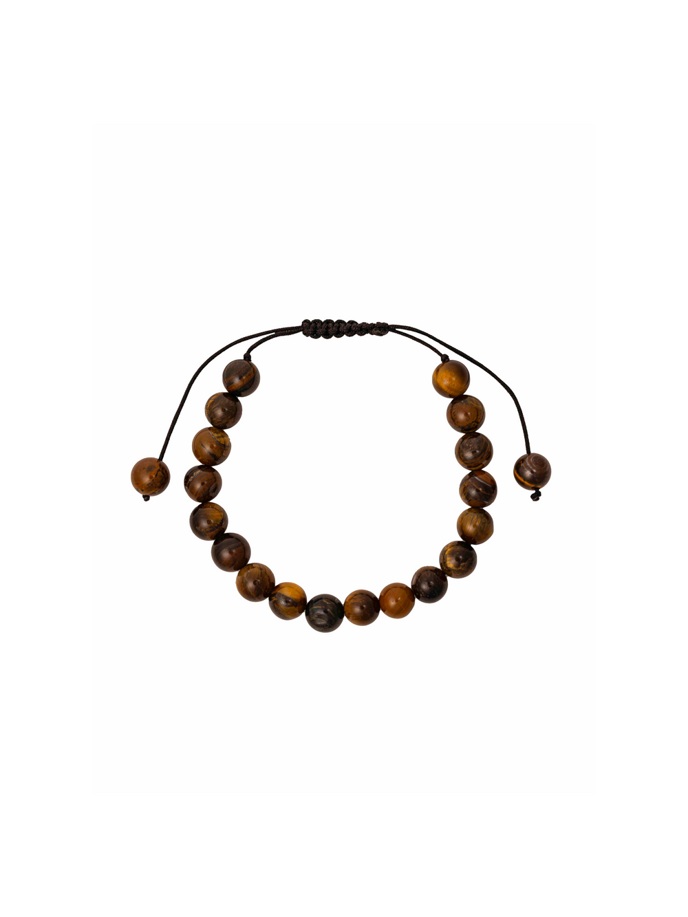Pulsera Piedra Ojo De Tigre Cafe 8 mm
