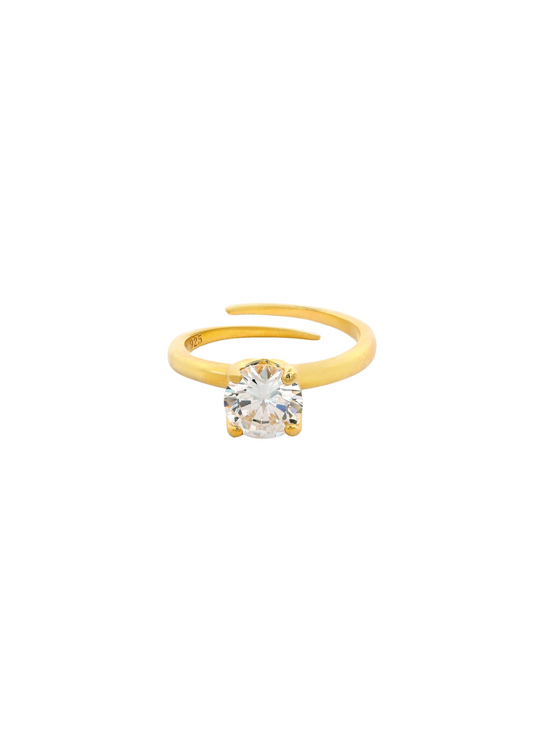 Anillo Con Zirconia Cubica 6 mm