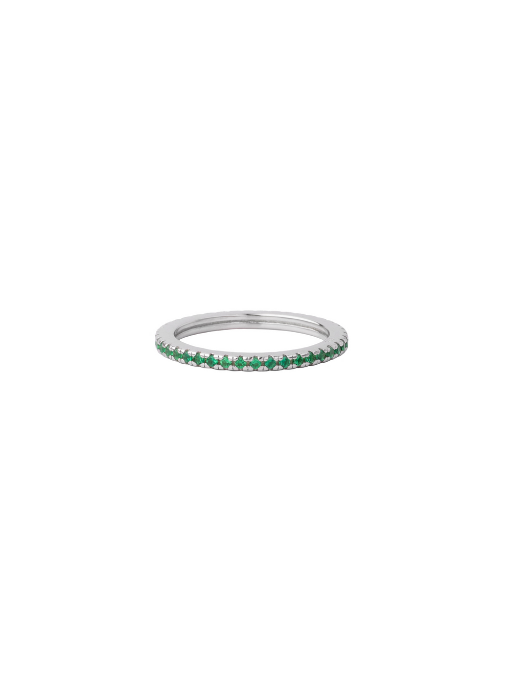 Anillo Churumbela Zirconias Verdes