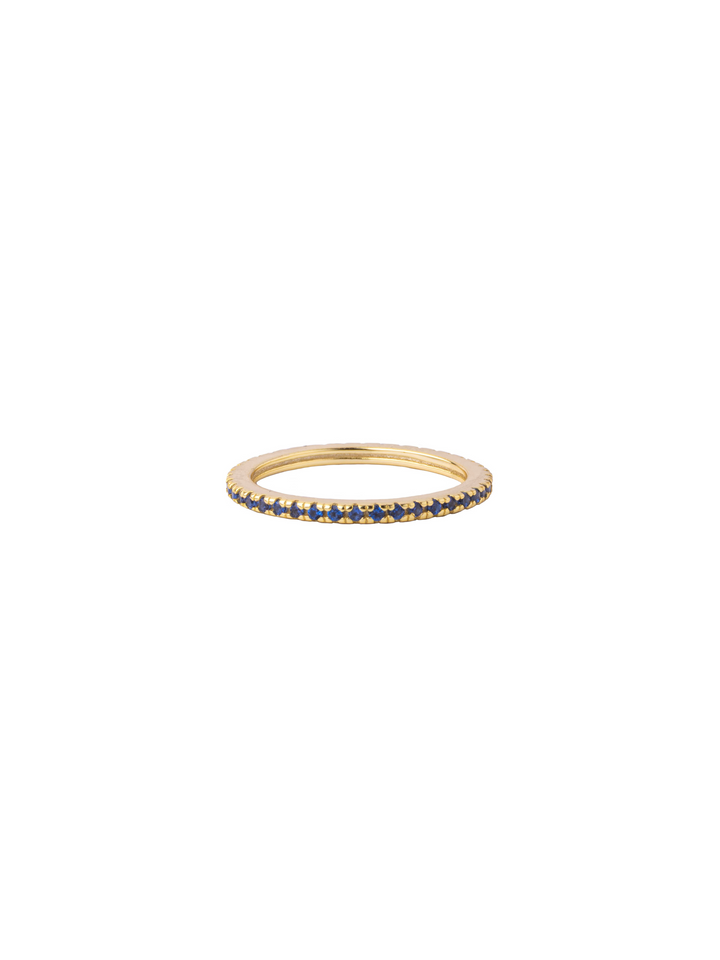 Anillo Churumbela Zirconias Azul