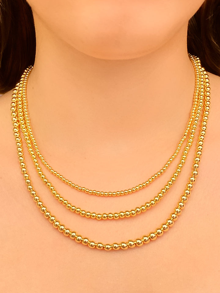 Collar Bolitas Doradas