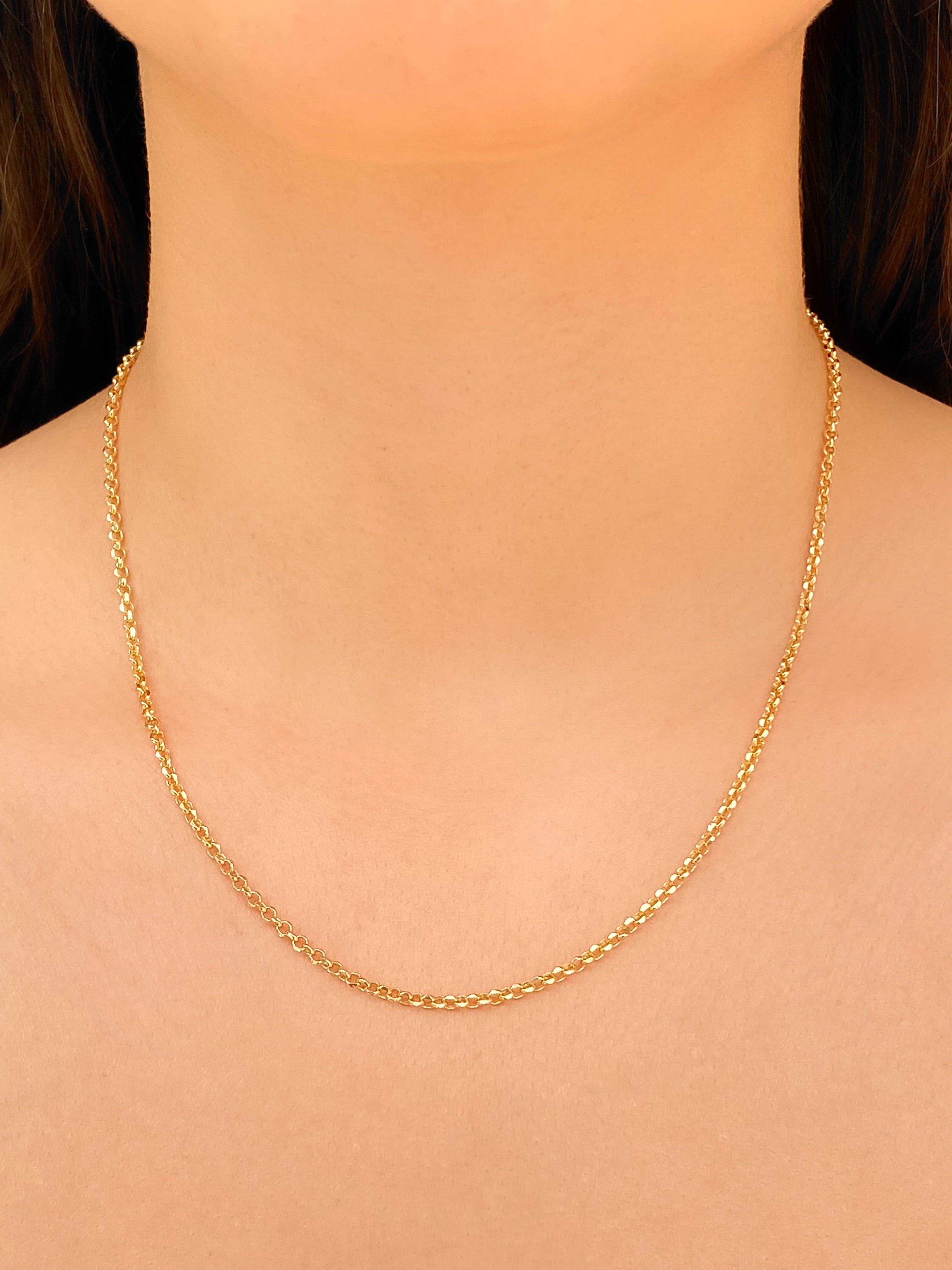 Collar Eslabones Enlazados Oro 14k