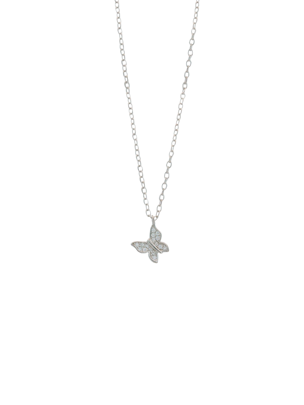 Collar Con Mini Mariposa Zirconias