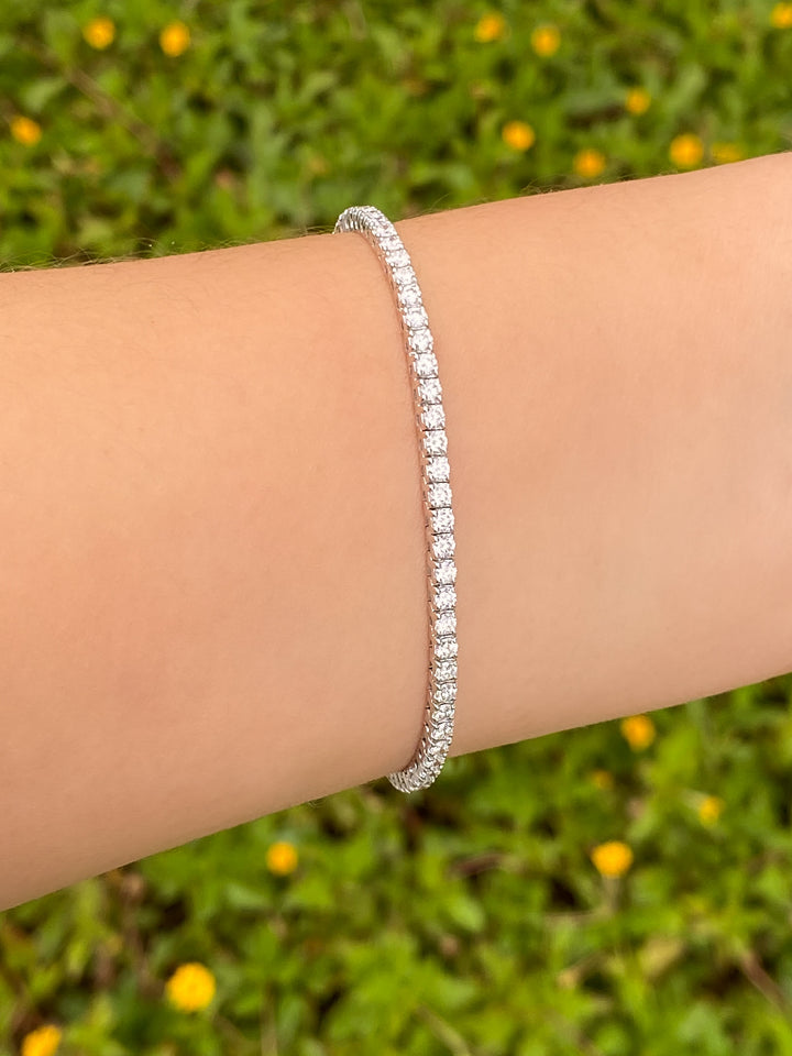 Tennis Bracelet 3 Ct Diamantes Lab Grown