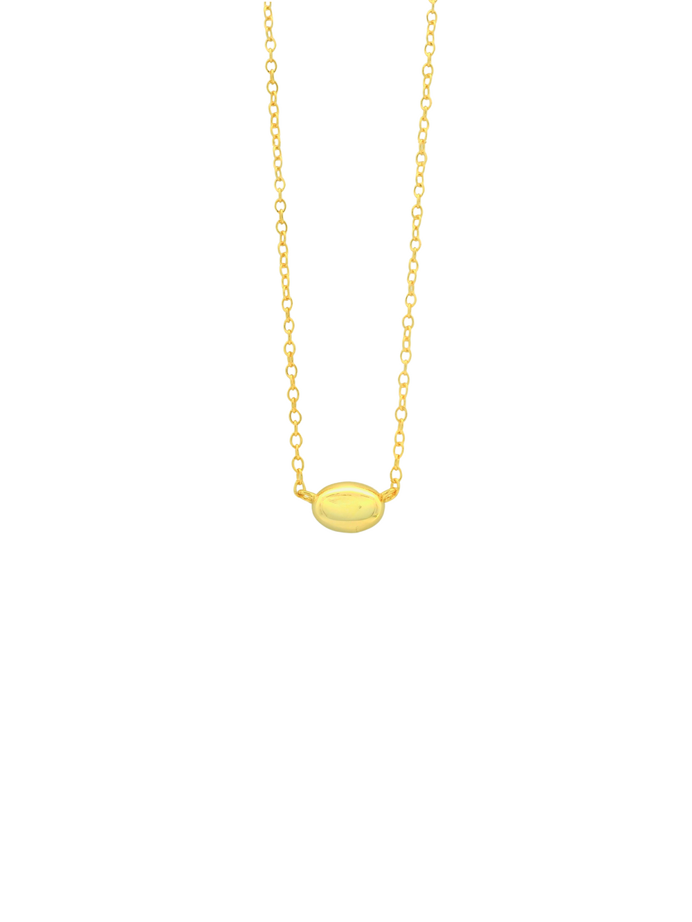 Collar Con Dije Ovalado Liso