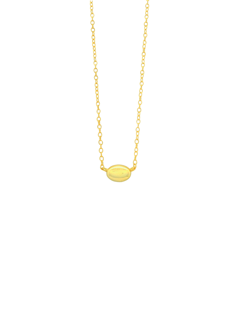 Collar Con Dije Ovalado Liso