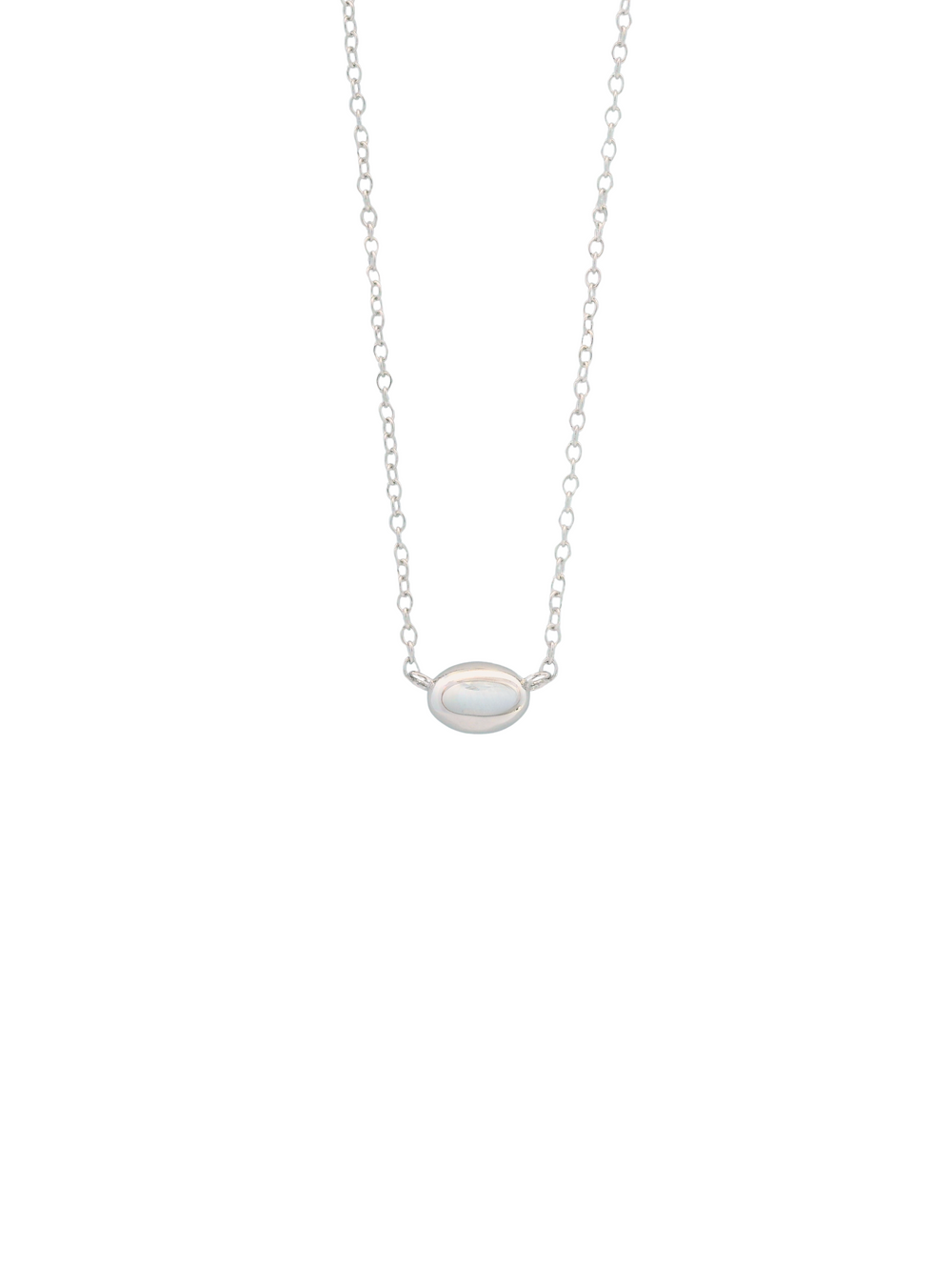 Collar Con Dije Ovalado Liso