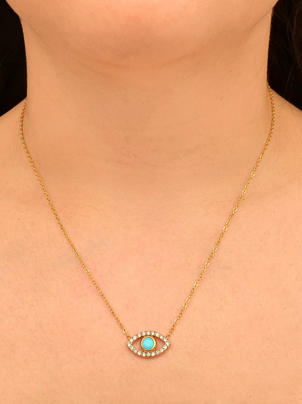 Collar Con Ojo Azul