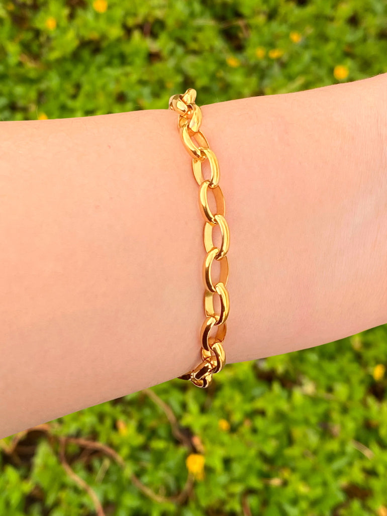 Pulsera Eslabones Ovalados 7 mm