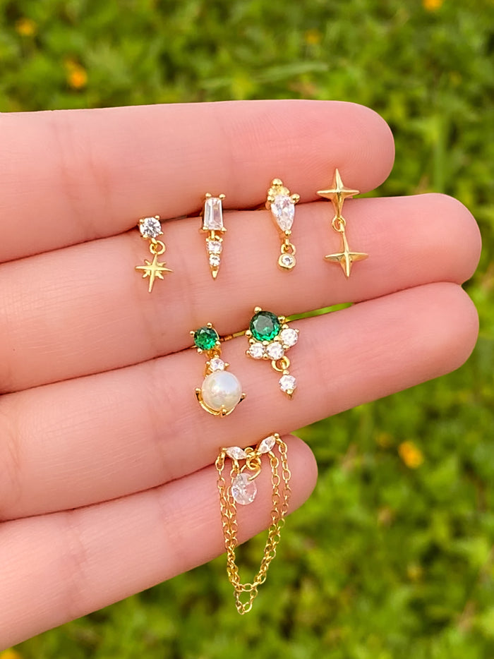 Aretes Zirconia Colgante