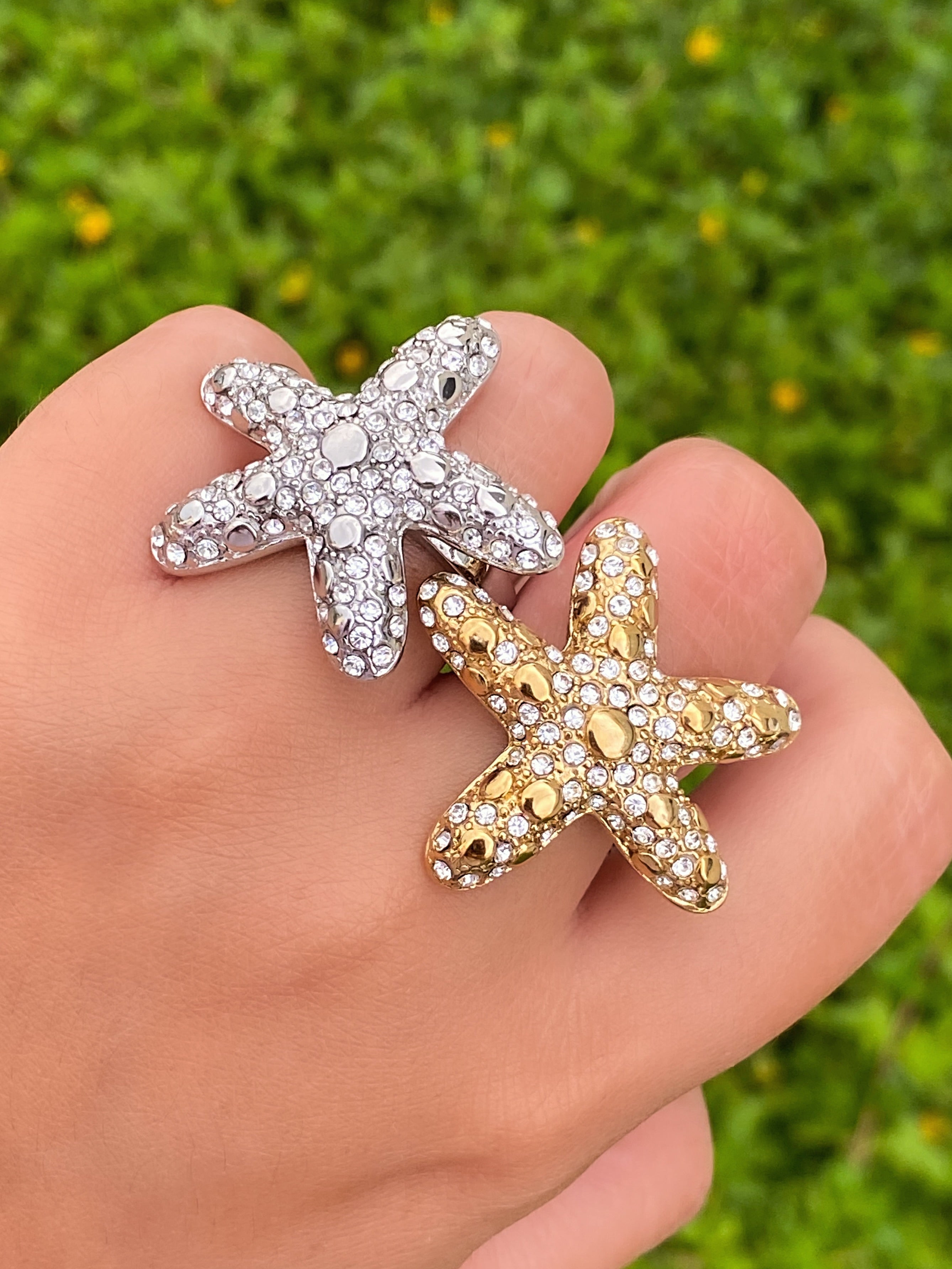 Anillo Estrella de Mar Con Zirconias