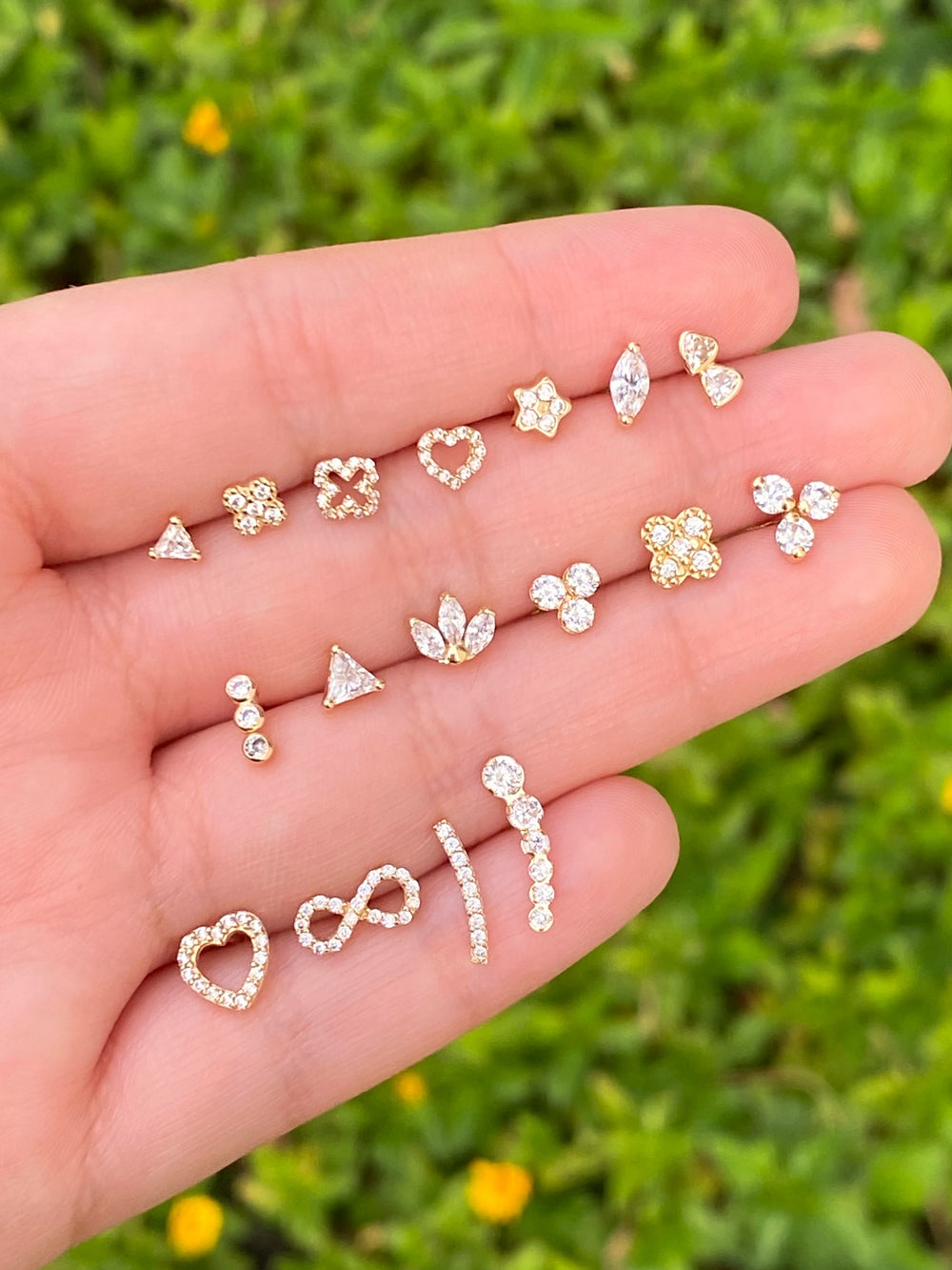 Broquel Zirconias Oro 14k