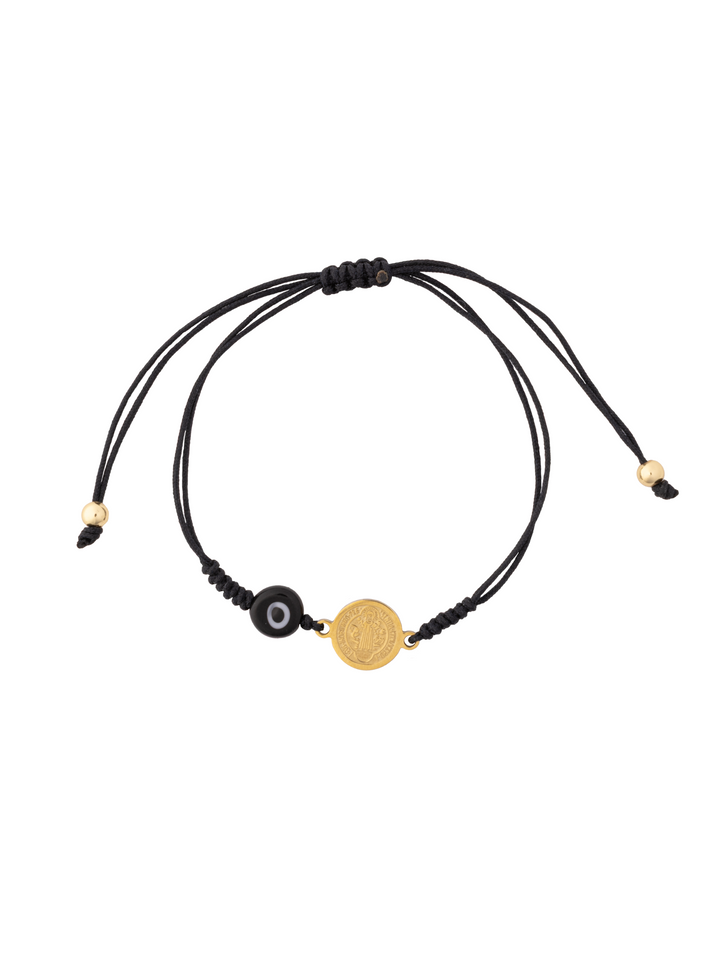 Pulsera Hilo Con Ojo Y San Benito