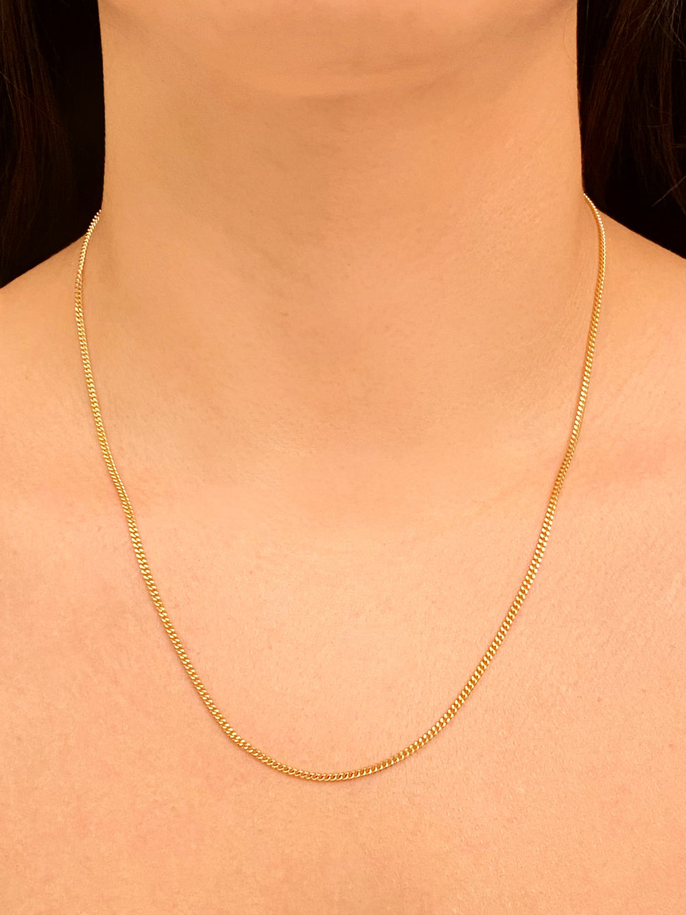 Cadena Delgada Eslabón 1.7 mm Oro 14k