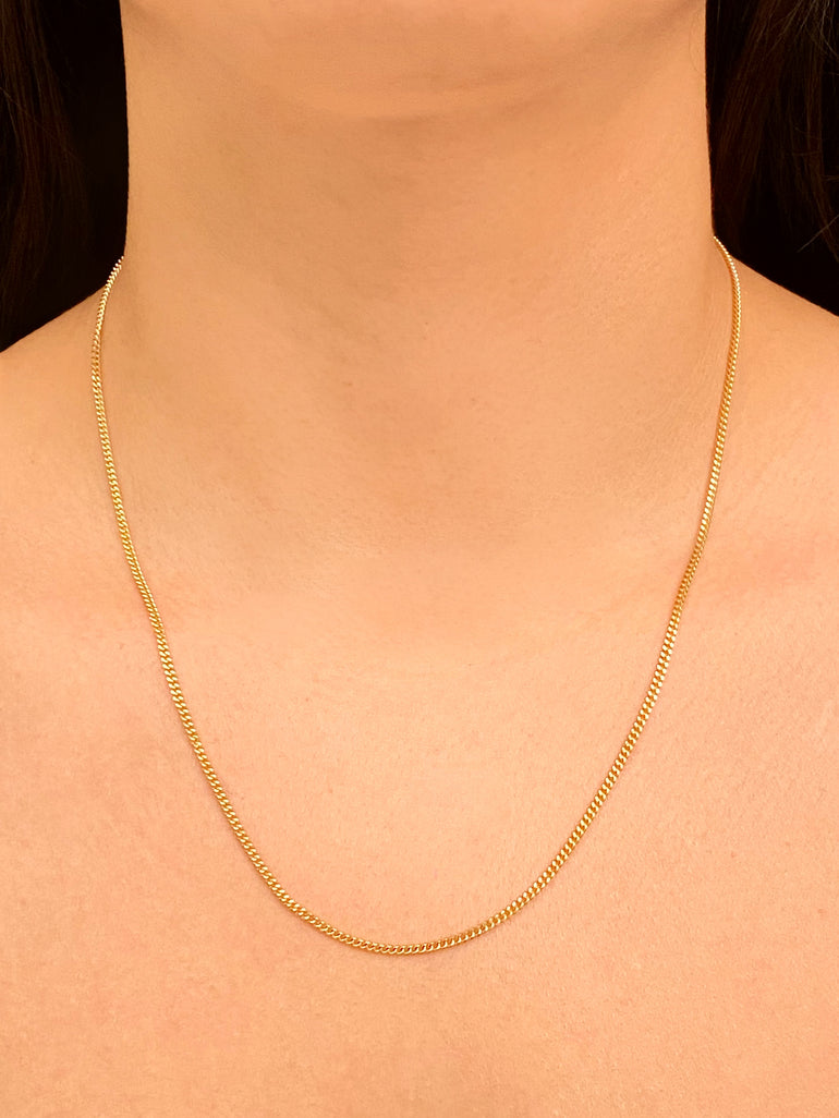 Cadena Delgada Eslabón 1.7 mm Oro 14k