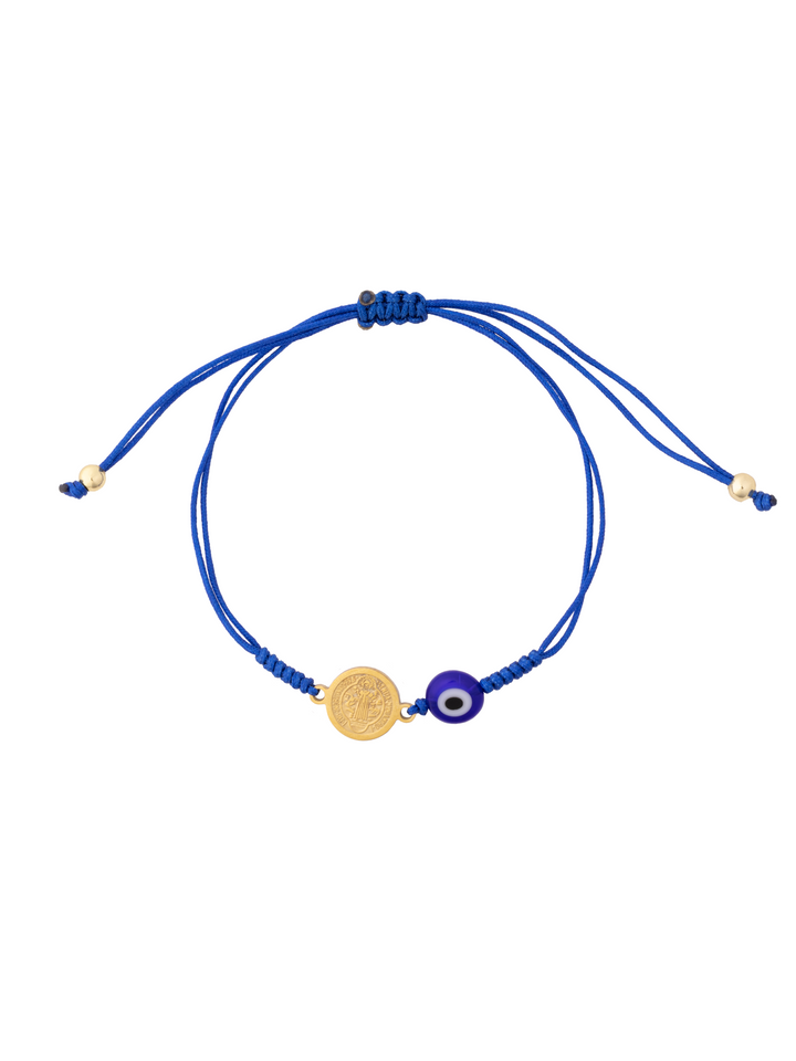 Pulsera Hilo Con Ojo Y San Benito