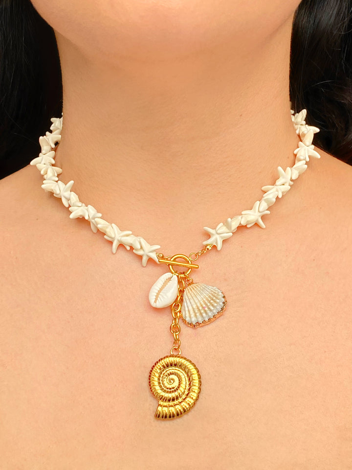 Choker Estrellas De Mar Con Dijes Conchas