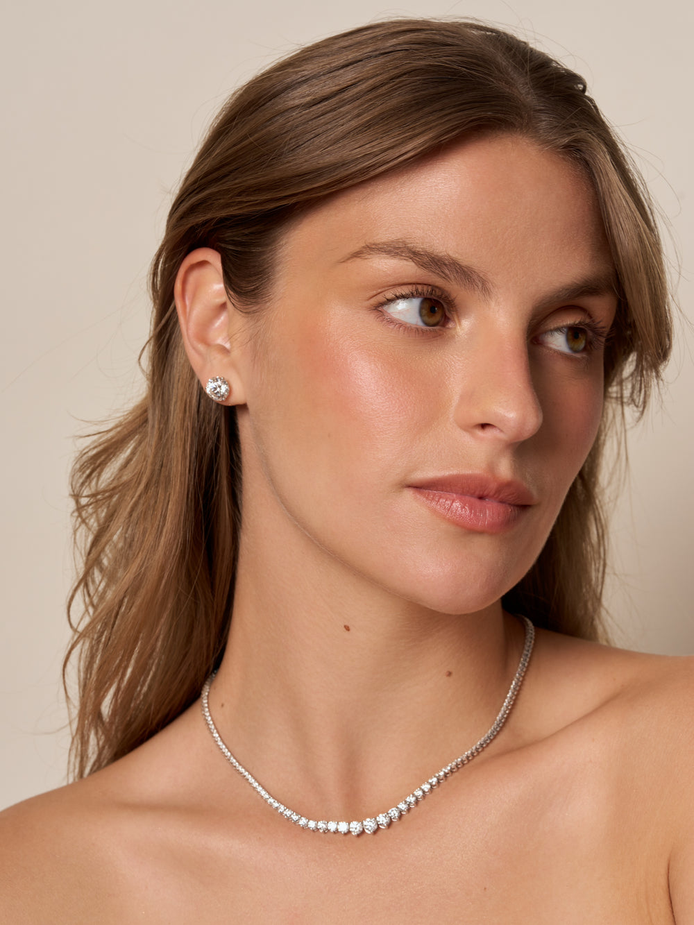 Par Arete Corte Round 3.5 Ct Diamantes Lab Grown