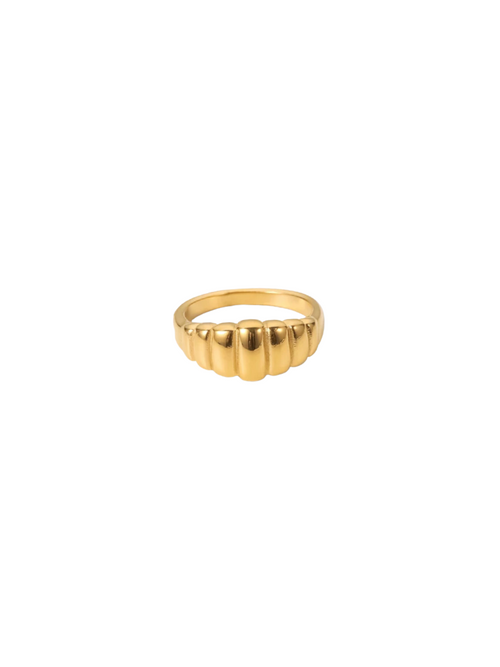 Anillo Chunky Con Lineas