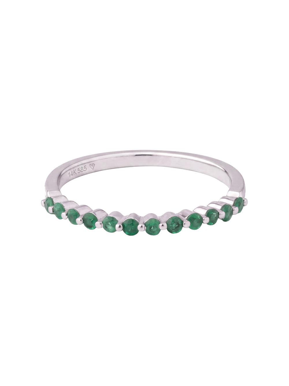 Anillo Corte Round 0.22 Ct Esmeralda Natural