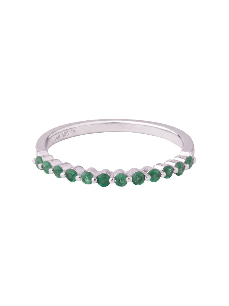 Anillo Corte Round 0.22 Ct Esmeralda Natural