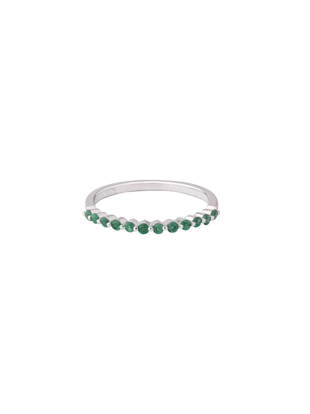 Anillo Corte Round 0.22 Ct Esmeralda Natural