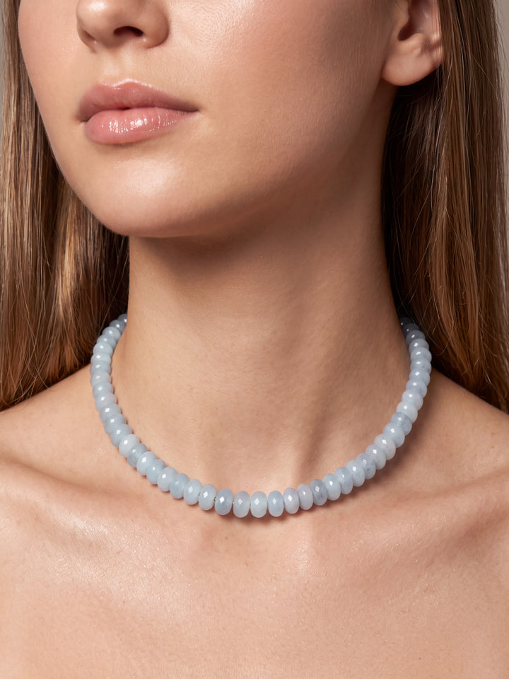 Choker Aros Piedra Natural 8 mm