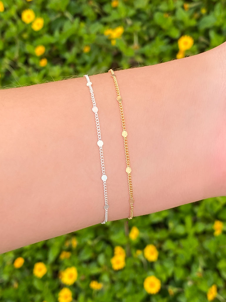 Pulsera Con Circulos Planchados