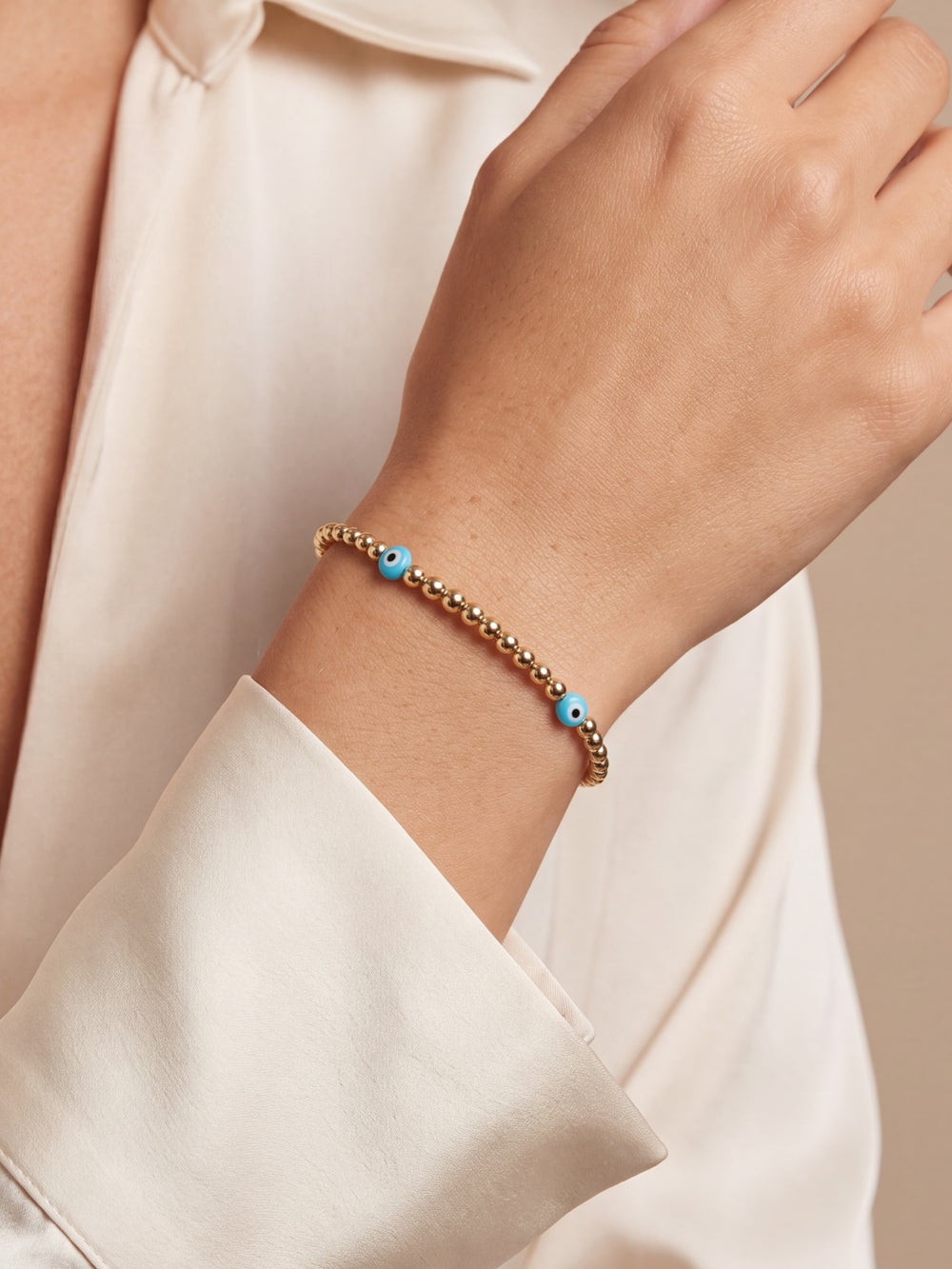 Pulsera Bolitas Con Ojos