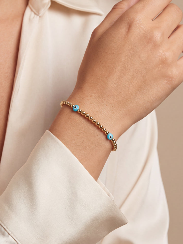 Pulsera Bolitas Con Ojos
