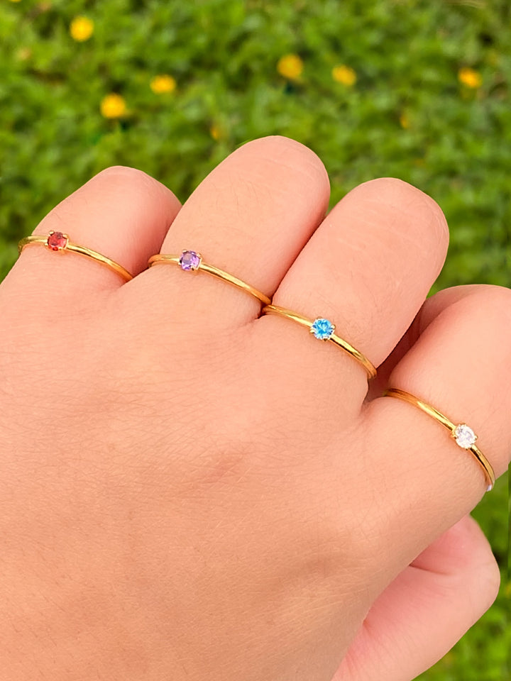 Anillo Zirconia Birthstone